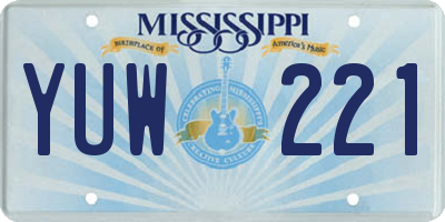MS license plate YUW221