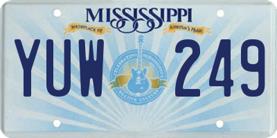 MS license plate YUW249