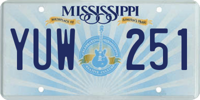 MS license plate YUW251