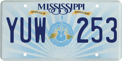 MS license plate YUW253