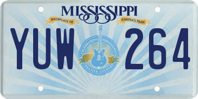 MS license plate YUW264