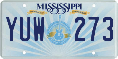 MS license plate YUW273