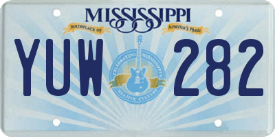 MS license plate YUW282