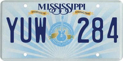 MS license plate YUW284