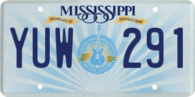 MS license plate YUW291