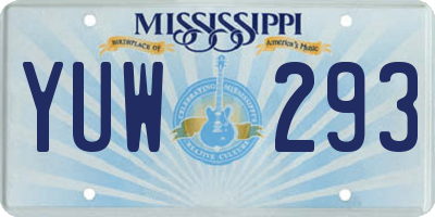 MS license plate YUW293