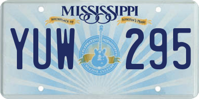 MS license plate YUW295