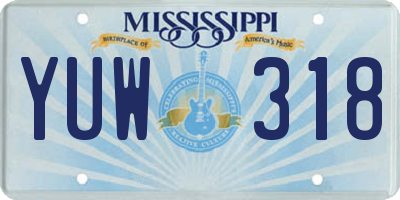 MS license plate YUW318