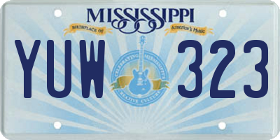 MS license plate YUW323