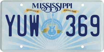MS license plate YUW369