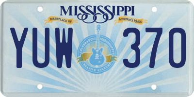 MS license plate YUW370