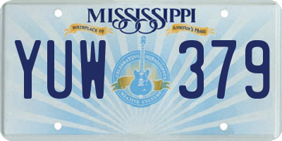 MS license plate YUW379