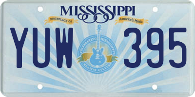 MS license plate YUW395
