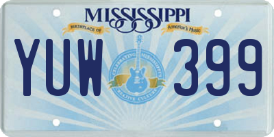 MS license plate YUW399