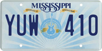 MS license plate YUW410