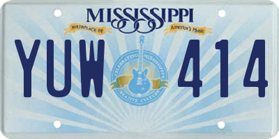 MS license plate YUW414