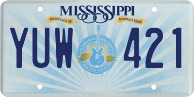 MS license plate YUW421