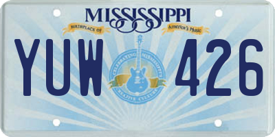 MS license plate YUW426
