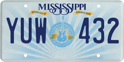 MS license plate YUW432
