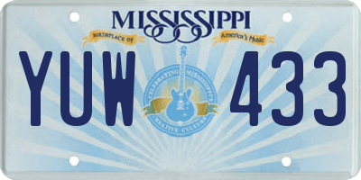 MS license plate YUW433