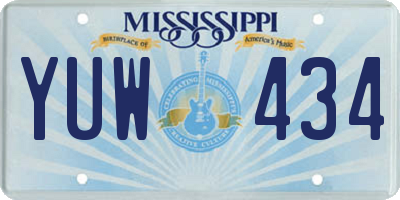 MS license plate YUW434