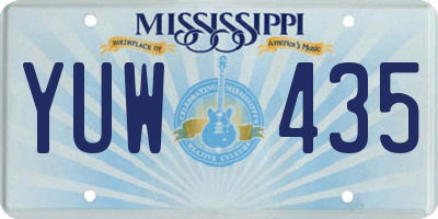 MS license plate YUW435