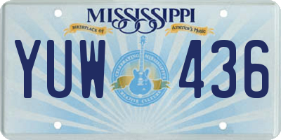 MS license plate YUW436
