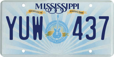 MS license plate YUW437