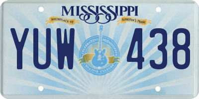 MS license plate YUW438