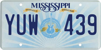 MS license plate YUW439