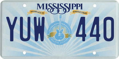 MS license plate YUW440