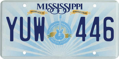 MS license plate YUW446