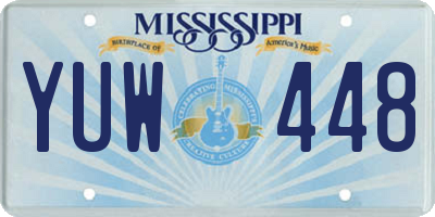 MS license plate YUW448