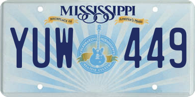 MS license plate YUW449