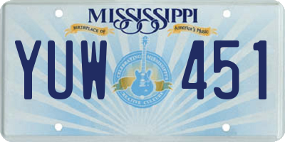 MS license plate YUW451