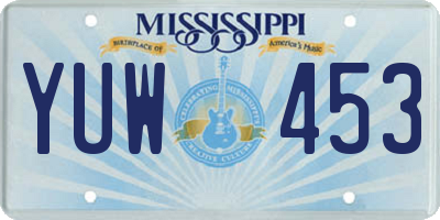 MS license plate YUW453