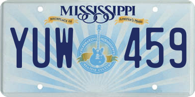 MS license plate YUW459