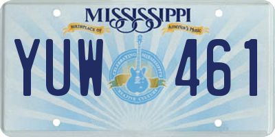 MS license plate YUW461