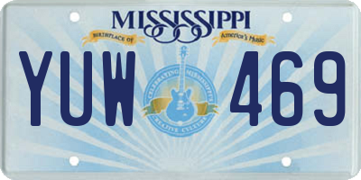 MS license plate YUW469