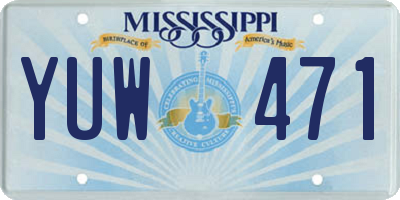 MS license plate YUW471