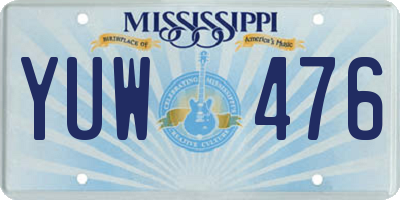 MS license plate YUW476