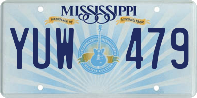 MS license plate YUW479