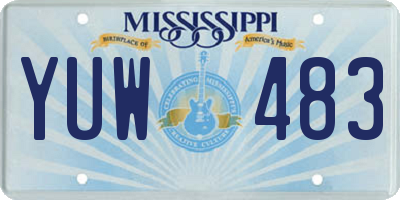 MS license plate YUW483