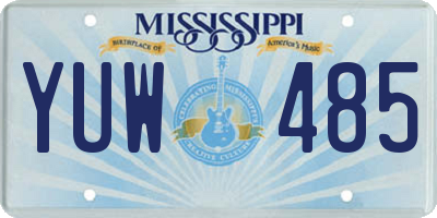 MS license plate YUW485