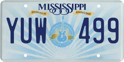 MS license plate YUW499