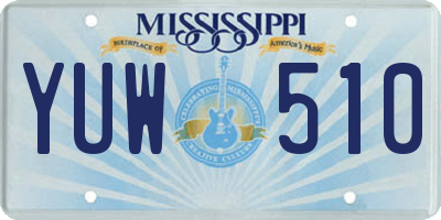 MS license plate YUW510