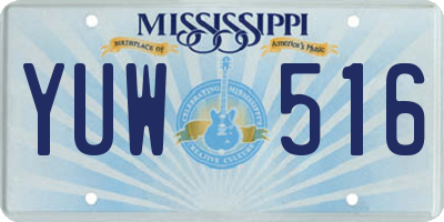 MS license plate YUW516