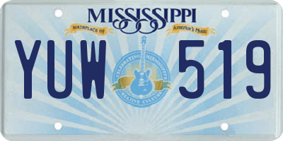 MS license plate YUW519