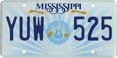 MS license plate YUW525