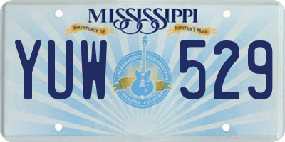 MS license plate YUW529